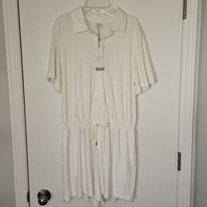 NWT Calia Terry Romper Swim Coverup